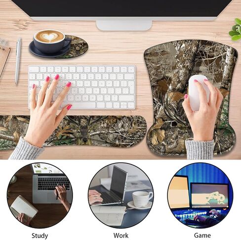 Large Gaming Mouse Pad, Keyboard Wrist Rest + Mouse Wrist Pad + Coaster Combination Set, Memory Sponge Non-Slip Base. Suitable for Office and Home, Red Glitter Quote Proverbs 31-25 in Kuwait