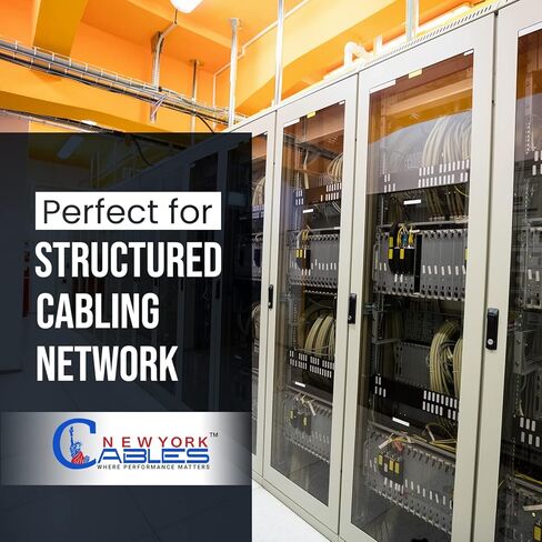 NewYork Cables Cat6a Riser Cable 1000ft - كابل إيثرنت Cat 6a نحاسي صلب 100٪ معتمد - CMR، 23 AWG، 750 ميجاهرتز، PoE++ - زوج ملتوي غير محمي (UTP) - سرعة عالية 10 جيجابايت للشبكات والألعاب in Kuwait