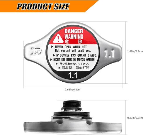غطاء مشعاع Ladnum، متوافق مع 1995-2007 Honda Odyssey، 1992-2005 Honda Civic، 1994-2006 Honda Accord، 2003-2008 Pilot، 1997-2005 Honda CRV، قطعة بديلة 19045-PAA-A01 19045PAAA01 in Kuwait
