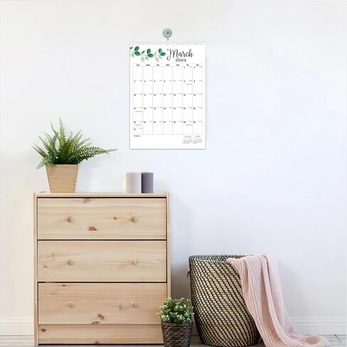 تقويم الحائط 2024-2025، 12 بوصة × 17 بوصة 18 شهرًا يناير 2024 - يونيو 2025، 2024 تقويم كبير مع ملصقات + ربط سلك مزدوج + خطاف تعليق + تواريخ جوليان، تقويم حائط 2024 لتنظيم المكتب المنزلي in Kuwait