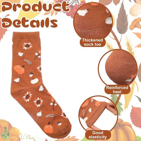 Haysandy 8 Pairs Christmas Socks Thanksgiving Crew Socks Bulk for Women Men Funny Stretchy Novelty Xmas Holiday Gift in Saudi Arabia