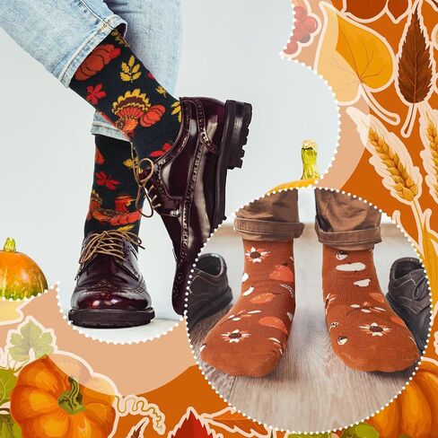 Haysandy 8 Pairs Christmas Socks Thanksgiving Crew Socks Bulk for Women Men Funny Stretchy Novelty Xmas Holiday Gift in Saudi Arabia