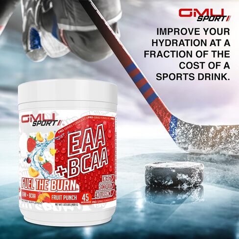 GMU Sport BCAA + EAAs Hydration and Recovery Powder drink mix - Elevate Your Game and Fuel the Burn with GMU Sport's Great Tasting Electrolyte Drink Mixes. No sugar No artificial colors (Watermelon) in Saudi Arabia