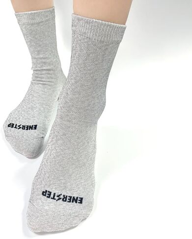 ENERSTEP Grounding Socks & Earthing - The Best Conductive Socks by Far - 3Pair 99% Pure silver thread in Saudi Arabia