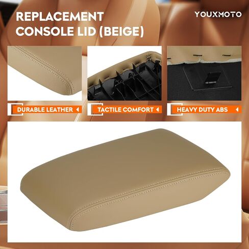 غطاء وحدة التحكم المركزية Youxmoto مناسب لتويوتا هايلاندر 2008 2009 2010 2011 2012 2013 2014؛ غطاء مسند ذراع رمادي من جلد البولي يوريثان ولوحة خلفية من ABS in Saudi Arabia