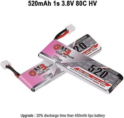 GNB 4 قطعة 520 مللي أمبير 1S بطارية ليبو 80C HV 3.8 فولت LiHV بطارية JST-PH2.0 موصل ترقية ل Inductrix FPV سباق بدون طيار مثل EMAX Tinyhawk 2 الخ in Kuwait