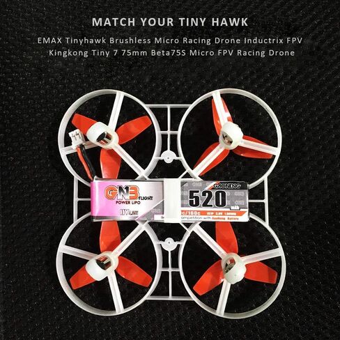 GNB 4 قطعة 520 مللي أمبير 1S بطارية ليبو 80C HV 3.8 فولت LiHV بطارية JST-PH2.0 موصل ترقية ل Inductrix FPV سباق بدون طيار مثل EMAX Tinyhawk 2 الخ in Kuwait