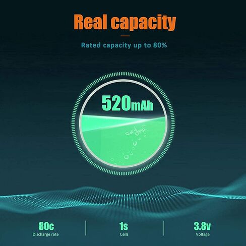 GNB 4 قطعة 520 مللي أمبير 1S بطارية ليبو 80C HV 3.8 فولت LiHV بطارية JST-PH2.0 موصل ترقية ل Inductrix FPV سباق بدون طيار مثل EMAX Tinyhawk 2 الخ in Kuwait