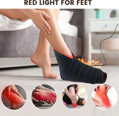 Red Light for Feet 165LEDs Near Infrared Light Shoe 660 & 850nm Infrared Light Device with Timer Wrap for Foot Ankle Toes Instep(Single) in Saudi Arabia