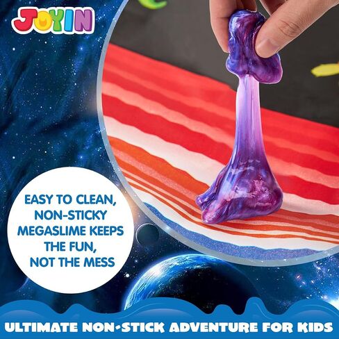 JOYIN Slime Party Favors، 24 حزمة من الألوان المختلطة من Galaxy Slime Ball Party Favors - قابلة للتمدد، غير لزجة، خالية من الفوضى، تخفيف التوتر، وآمنة للفتيات والفتيان - مكافأة الفصل الدراسي، لوازم الحفلات in Kuwait