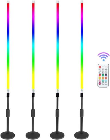 zdmdrgb 4pack rgb أدى أنبوب ضوء بار يده المحمولة بطارية قابلة للشحن t8 4ft النيون أنبوب ضوء فيديو عصا عصا الوقوف ل DJ الرقص حزب الأحداث أضواء المسرح in Kuwait