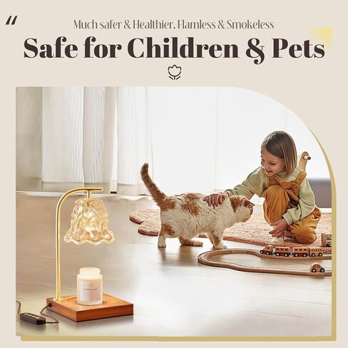 Linstaine Candle Warmer Lamp, Top-Down Electric Candle Warmer with Timmer, Dimmable Jar Candle Melter for Scented Wax with 50W Bulbs, Universal Fits, Gift for House Warming Mom Home Decor in Saudi Arabia
