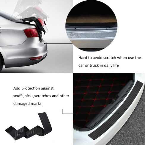 Universal Rubber Rear Guard Bumper Protector Anti-Scratch Trim Cover for Car Pickup SUV Truck,104cm/41 inches in Saudi Arabia