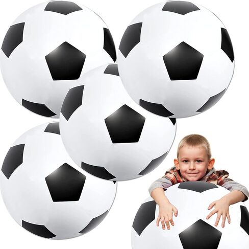 HAOOIE كرة قدم عملاقة قابلة للنفخ مقاس 27 بوصة كرات شاطئ كبيرة ألعاب حمام السباحة ألعاب الشاطئ ديكور حفلات الشاطئ لألعاب الرياضات المائية مستلزمات الحفلات in Kuwait