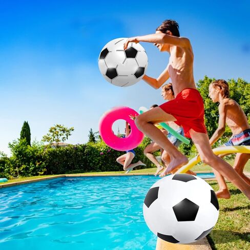 HAOOIE كرة قدم عملاقة قابلة للنفخ مقاس 27 بوصة كرات شاطئ كبيرة ألعاب حمام السباحة ألعاب الشاطئ ديكور حفلات الشاطئ لألعاب الرياضات المائية مستلزمات الحفلات in Kuwait