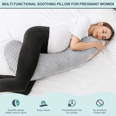 Treeking-Pregnancy Pillow,Soft and Comfortable Pregnancy Pillows for Sleeping for Side Sleeping Body Pillow, Durable and Stretchy Maternity Pillow Suitable for Head, Neck and Abdominal Support in Saudi Arabia