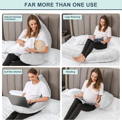 Treeking-Pregnancy Pillow,Soft and Comfortable Pregnancy Pillows for Sleeping for Side Sleeping Body Pillow, Durable and Stretchy Maternity Pillow Suitable for Head, Neck and Abdominal Support in Saudi Arabia