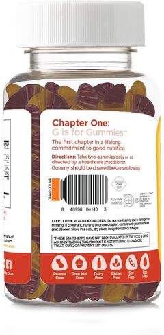 Zahler Chapter One Probiotic Gummies for Kids - Probiotics Gummies with Prebiotic Blend - Raspberry Orange Flavor - Kosher Vegetarian Non GMO Probiotics for Kids - Probiotic with Fiber (60 Count) in Saudi Arabia
