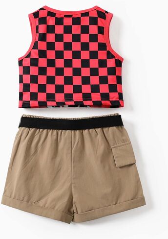 L.O.L. Surprise! Toddler Girls 2 Piece Outfits Sleeveless Shirt Tank Top and Cargo Shorts Set in Saudi Arabia