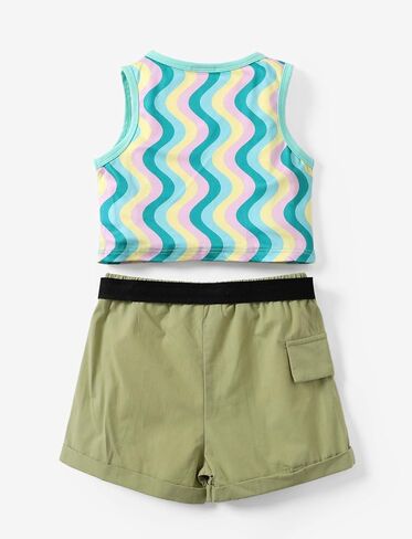 L.O.L. Surprise! Toddler Girls 2 Piece Outfits Sleeveless Shirt Tank Top and Cargo Shorts Set in Saudi Arabia