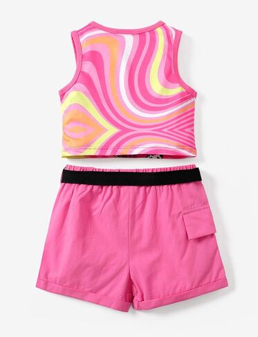 L.O.L. Surprise! Toddler Girls 2 Piece Outfits Sleeveless Shirt Tank Top and Cargo Shorts Set in Saudi Arabia