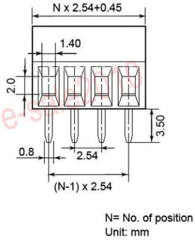 10 قطعة 7 دبوس (7 القطب) المكونات في المسمار محطة كتلة موصل 2.54 مللي متر 0.1 "الملعب لوحة PCB جبل DIY بها بنفسك in Saudi Arabia