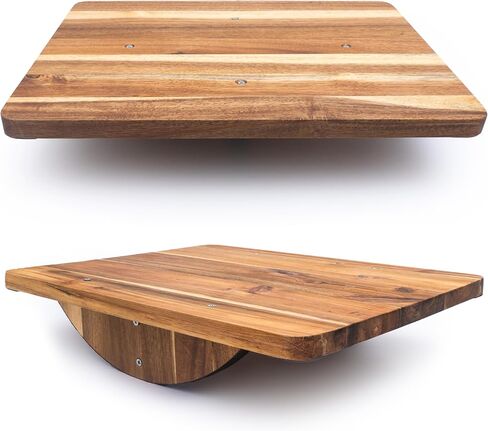 لوح توازن للتمارين الخشبية، لوح تمايل مضاد للانزلاق للعلاج الطبيعي، لوح موازنة تحت المكتب، لوح دوار مضاد للانزلاق، تدريب متقدم على التوازن (180 درجة) in Kuwait