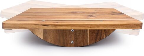 لوح توازن للتمارين الخشبية، لوح تمايل مضاد للانزلاق للعلاج الطبيعي، لوح موازنة تحت المكتب، لوح دوار مضاد للانزلاق، تدريب متقدم على التوازن (180 درجة) in Kuwait