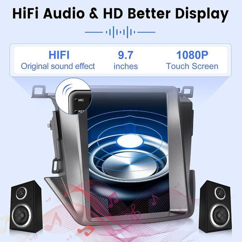 [2G+64G] Car Radio for Toyota RAV4 2013-2018 (Only for Auto A/C), Android 13 Vertical 9.7 inch Touch Screen RAV4 Stereo, Carplay/Android Auto/Hi-Fi Audio/SWC +AHD Backup Camera in Saudi Arabia