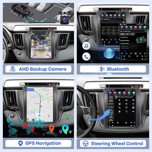[2G+64G] Car Radio for Toyota RAV4 2013-2018 (Only for Auto A/C), Android 13 Vertical 9.7 inch Touch Screen RAV4 Stereo, Carplay/Android Auto/Hi-Fi Audio/SWC +AHD Backup Camera in Saudi Arabia