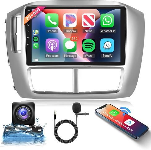 ستيريو سيارة أندرويد لهوندا بايلوت 2006 2007 2008، راديو السيارة اللاسلكي Carplay Android Auto، 2G+64G 9 بوصة وحدة رأس شاشة تعمل باللمس مع نظام تحديد المواقع واي فاي بلوتوث مرآة رابط FM RDS كاميرا احتياطية وميكروفون in Saudi Arabia