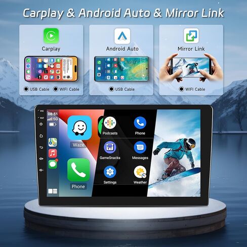 ستيريو سيارة أندرويد لهوندا بايلوت 2006 2007 2008، راديو السيارة اللاسلكي Carplay Android Auto، 2G+64G 9 بوصة وحدة رأس شاشة تعمل باللمس مع نظام تحديد المواقع واي فاي بلوتوث مرآة رابط FM RDS كاميرا احتياطية وميكروفون in Saudi Arabia