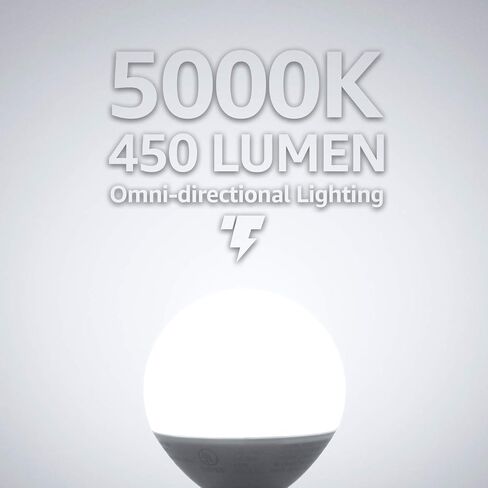 TORCHSTAR G25 LED Globe Bulb, for Bathroom Vanity or Mirror, 40W Equivalent 6W, Dimmable 450 LM Globe LED Light Bulbs, 5000K Daylight, E26 Base, UL & Energy Star Listed, Pack of 6 in Kuwait