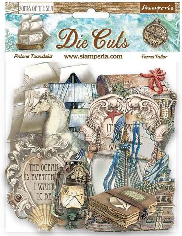 Stamperia International Songs of The Sea Bundle: Die-Cuts Creatures + Shis & Treasures in Saudi Arabia
