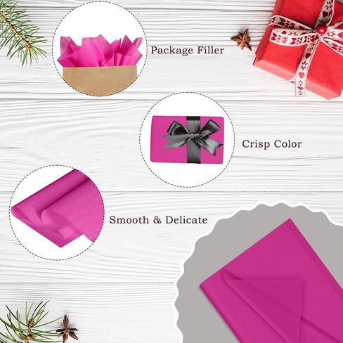 GITMIWS 150 Sheets Red Tissue Paper Bulk for Gifts, 20''x15'' Gift Wrapping Tissue Paper Sheets for Gift Bags Crafts Birthday Wedding Decor in Saudi Arabia