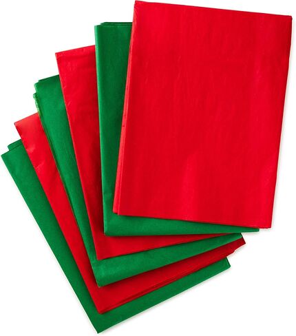 Hallmark Red and Green Bulk Tissue Paper for Gift Wrapping (100 Sheets) for Gift Bags, Christmas Presents, Holiday Crafts and More in Saudi Arabia