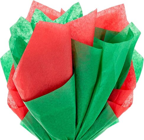 Hallmark Red and Green Bulk Tissue Paper for Gift Wrapping (100 Sheets) for Gift Bags, Christmas Presents, Holiday Crafts and More in Saudi Arabia