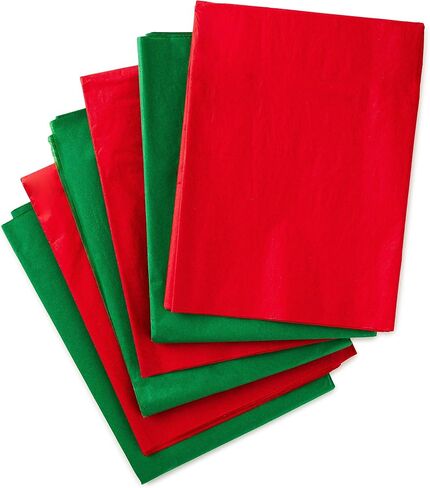Hallmark Red and Green Bulk Tissue Paper for Gift Wrapping (100 Sheets) for Gift Bags, Christmas Presents, Holiday Crafts and More in Saudi Arabia