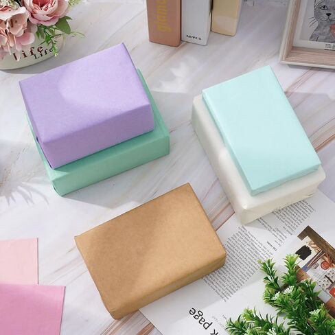 Whaline 60 ورقة مناديل ورقية باستيل - 14 × 20 بوصة - ورق تغليف الهدايا ورق فني للحرف اليدوية لحفلات أعياد الميلاد وحفلات الزفاف in Saudi Arabia