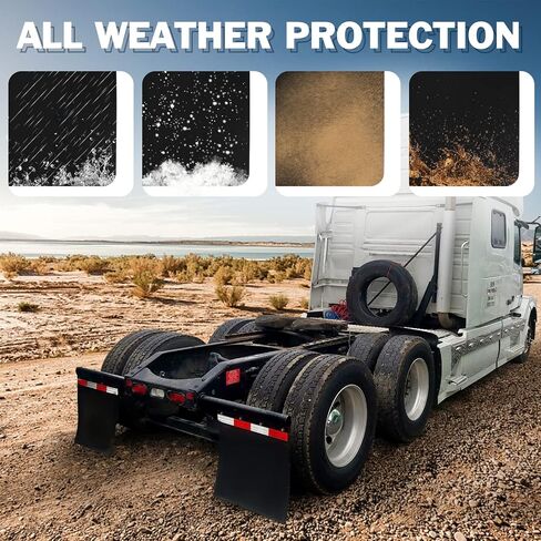 Mud Flaps for Semi Truck 24‘’x36‘’，Polymer Truck Mud Flaps，Heavy Duty Semi Mud Flap，for Semi Truck Trailer，Anti-Splash，Weather Resistant, Easy Installation（Pair） in Saudi Arabia