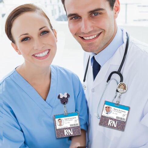 Plifal RN شارة الأصدقاء بطاقة ممرضة التمريض الملحقات بريق أفقي شارة تحديد الهوية in Saudi Arabia
