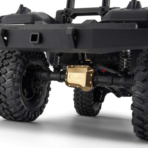RCLions 2 قطعة غطاء فرق نحاسي، غطاء مبيت المحاور الأمامية/الخلفية الثقيلة لسيارة TRX4 T4 ترقيات 1/10 RC الزاحف in Saudi Arabia