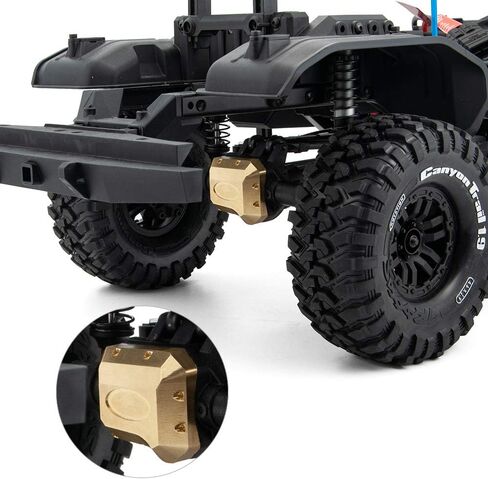 RCLions 2 قطعة غطاء فرق نحاسي، غطاء مبيت المحاور الأمامية/الخلفية الثقيلة لسيارة TRX4 T4 ترقيات 1/10 RC الزاحف in Saudi Arabia