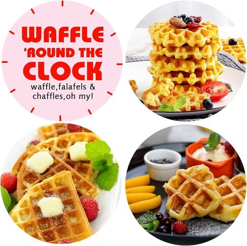 Waffle Iron, Belgian Waffle Maker, Easy to Clean, Non-Stick Surfaces, 8 Inch in Saudi Arabia