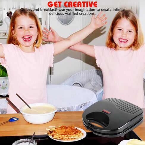 Waffle Iron, Belgian Waffle Maker, Easy to Clean, Non-Stick Surfaces, 8 Inch in Saudi Arabia