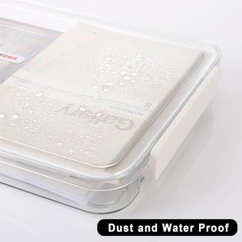 3 PCS Plastic A4 File Storage Cases Portable Transparent File Box Paper Organizer Photo Storage Boxes for 8.5x11 Letter, Photos, Scrapbook, Art, Craft, Office Supplies (14.3x9.3x1.5 Inch) in Saudi Arabia
