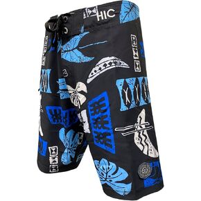Hawaiian Island Creations (HIC) 19" Mahi Mahi Palms 8 Way Stretch Boardshorts in Saudi Arabia