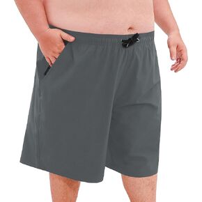 GIISAM Mens Big and Tall Swim Trunks, 9’’ Quick Dry Board Shorts with Liner Zip Pocket Plus Size Bathing Suit for Men, 3-9XL in Saudi Arabia