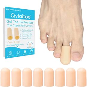 Toe Protectors, Toe Caps, Toe Cushions for Missing or Ingrown Toenails, Corns, Blisters, Hammer Toes (Beige, 12 Pack, Multi-Size) in Saudi Arabia