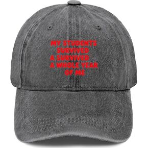 My Students Survived A Whole Year of Me of School Hat for Mens Aesthetic Washed in Kuwait